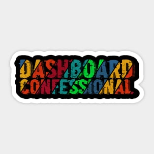 vintage color Dashboard Confessional Sticker